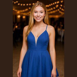 Royal Blue Homecoming/Prom Dress – New with Tags – Elegant & Flirty sz(9)